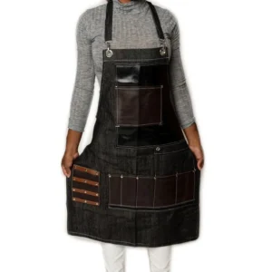 Apron w/ Cross Back Straps - Brown