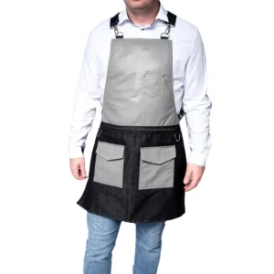 Apron w/ Cross Back Straps - Gray